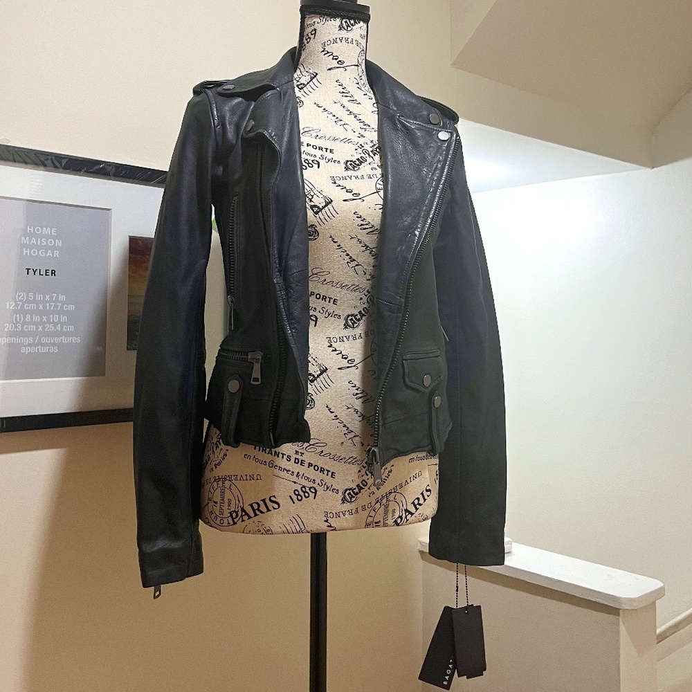 Bagatelle NYC  Black Genuine Leather Moto Biker Jacket